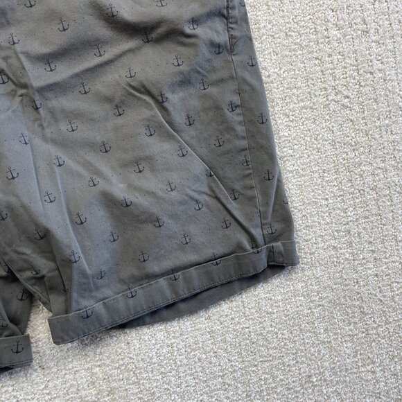 Hudson And Barrow NYC Shorts Mens 34 Grey Chino Golf Golfer Beach Ankers AOP Rea - Picture 4 of 16